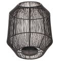 Castiçal preto, lanterna decorativa, cesto de arame, Ø24cm, A28cm | Floristik24.pt