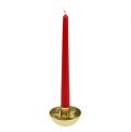 Floristik24 Castiçal para velas cônicas ouro Ø8cm A5cm