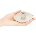 Castiçais redondos cor creme para velas finas, decoração de mesa, 10 cm, 2 peças | Floristik24.pt