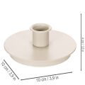 Castiçais redondos cor creme para velas finas, decoração de mesa, 10 cm, 2 peças | Floristik24.pt