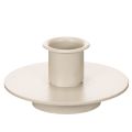 Floristik24 Castiçal de metal bege fosco, pequeno para velas cônicas, 8 cm, conjunto de 3 peças