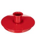 Floristik24 Castiçais compactos de metal vermelho para velas cônicas de 10 cm, 2 peças.