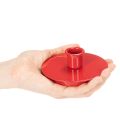 Castiçais compactos de metal vermelho para velas cônicas de 10 cm, 2 peças. | Floristik24.pt