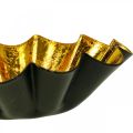 Floristik24 Suporte de luz de chá decoração de natal assadeira ouro preto Ø10cm