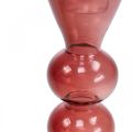 Castiçal castiçal de vidro rosa/rosa Ø5-6cm A19cm 2uds