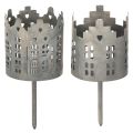 Floristik24 Porta-velas e suporte para velas pequenas com ponta, design de casinha, 6 cm, 2 peças