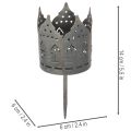 Castiçais para velas pequenas com ponta, em formato de casinha, para velas de pilar, 6 cm, 2 peças | Floristik24.pt