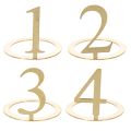 Floristik24 Conjunto de 4 anéis para velas cônicas numeradas para coroa do Advento, 3 cm