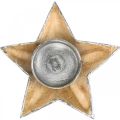 Floristik24 Castiçal, decoração de mesa de Natal, castiçal estrela H7cm Ø20cm/6.5cm