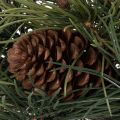 Coroa artificial de ramos de pinheiro com pinhas, 60 cm | Floristik24.pt