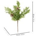 Ramo de pinheiro artificial com pinhas, coberto de neve, 28 cm, 6 peças | Floristik24.pt