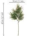 Ramo de pinheiro artificial para decoração de inverno, 40 cm, 4 peças | Floristik24.pt