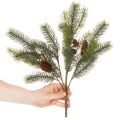 Ramo de pinheiro artificial com decoração de cone, 41 cm | Floristik24.pt