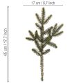 Ramo de pinheiro artificial para decoração de mesa e arranjos, 45 cm, 3 peças | Floristik24.pt