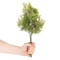 Ramo artificial de conífera com pinhas para decoração de mesa, 39 cm, 4 peças | Floristik24.pt