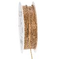 Floristik24 Cordão decorativo brilhante em rolo para artesanato e decoração, 3 mm de espessura, 20 m de comprimento.