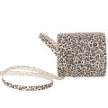 Floristik24 Fita de presente com estampa de leopardo para decoração criativa, fita para enrolar, 10 mm, 100 m