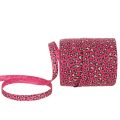 Floristik24 Fita decorativa, estampa de leopardo, rosa, fita para enrolar, ideal para embrulhar presentes e fazer artesanato, 10 mm, 100 m