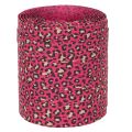 Fita decorativa, estampa de leopardo, rosa, fita para enrolar, ideal para embrulhar presentes e fazer artesanato, 10 mm, 100 m | Floristik24.pt