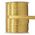 Floristik24 Fita ondulada fita para presente dourada com listras douradas 10mm 250m