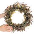 Coroa artificial de eucalipto, decoração de outono, redonda, 45 cm | Floristik24.pt