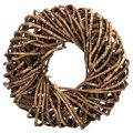 Floristik24 Guirlanda feita de galhos naturais, guirlanda redonda de rattan para artesanato, 35 cm