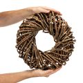 Guirlanda feita de galhos naturais, guirlanda redonda de rattan para artesanato, 35 cm | Floristik24.pt