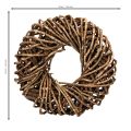 Guirlanda feita de galhos naturais, guirlanda redonda de rattan para artesanato, 35 cm | Floristik24.pt