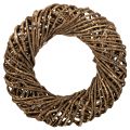 Floristik24 Guirlanda decorativa feita de ramos naturais, guirlanda de rattan, redonda, grande, 45 cm