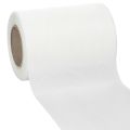 Floristik24 Fita decorativa branca para coroa de flores, 125 mm, 25 m, para cerimônias fúnebres e decoração de túmulos.