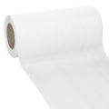 Floristik24 Fita branca para coroa de flores, 200 mm de largura, rolo de 25 m, fita de luto, fita para laço, fita decorativa para arranjos florais fúnebres e outras ocasiões.