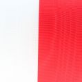 Floristik24 Coroa de fitas moiré branco-vermelho 100 mm