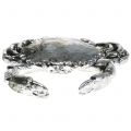 Floristik24 Caranguejo decorativo, prata antiga, 12 cm