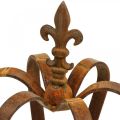 Coroa decorativa vintage decoração em metal pátina Ø20cm Alt.28cm | Floristik24.pt