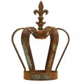 Coroa decorativa vintage decoração em metal pátina Ø20cm Alt.28cm | Floristik24.pt