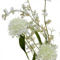 Floristik24 Flor artificial do prado buquê de flores de seda branca Flores artificiais