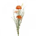 Floristik24 Flores artificiais do prado Flores artificiais laranja na decoração de verão do Pick