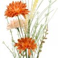 Floristik24 Flores artificiais do prado Flores artificiais laranja na decoração de verão do Pick