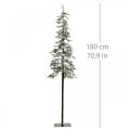Floristik24 Árvore de Natal artificial fina decoração de inverno nevado H180cm