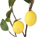 Floristik24 Ramo decorativo de limão artificial com 3 limões amarelos 65cm