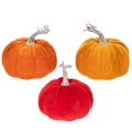 Floristik24 Abóbora de tecido para decoração de mesa, decoração de outono, 13 cm, 3 peças
