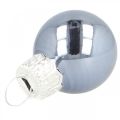 Floristik24 Mini bolas de natal vidro azul fosco/brilhante Ø2cm 44 peças