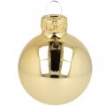 Floristik24 Bolas de natal de vidro ouro bola de vidro fosco/brilhante Ø4cm 60 peças