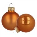 Floristik24 Bolas de Natal bolas de vidro laranja fosco/brilhante Ø4cm 60p
