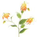 Floristik24 Flor artificial Gloriosa laranja com hastes longas para vasos, 80cm, 3 unidades.