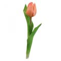 Floristik24 Flor artificial Tulipa Peach Real Touch flor de primavera H21cm