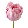 Floristik24 Flores artificiais tulipas preenchidas com rosa velha 84 cm - 85 cm 3 unidades