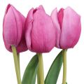 Floristik24 Flores artificiais tulipa rosa, flor de primavera L48cm pacote de 5