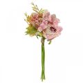 Floristik24 Bouquet artificial, buquê de hortênsias com rosas rosa 32cm
