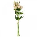 Floristik24 Flores artificiais lisianthus creme 51cm decoração de flores 5 unidades